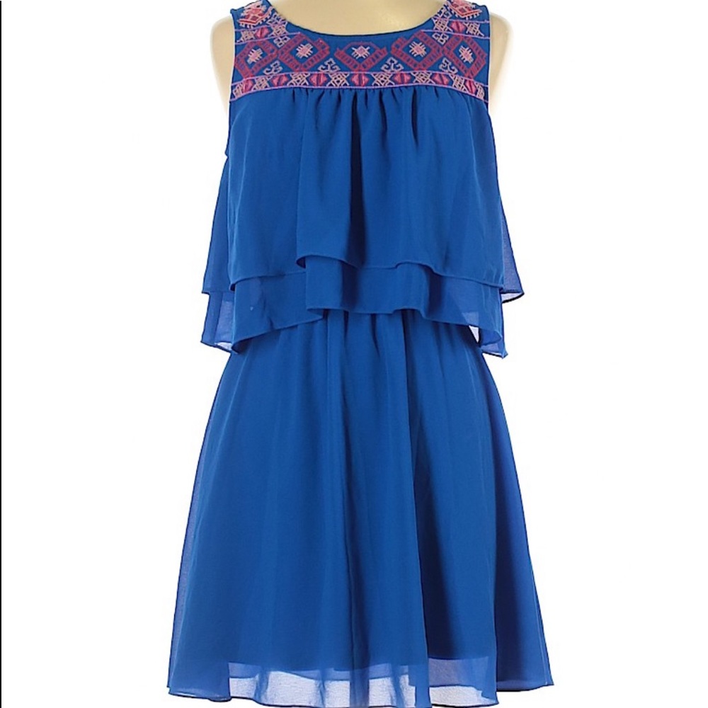 GB ROYAL BLUE GEO DRESS